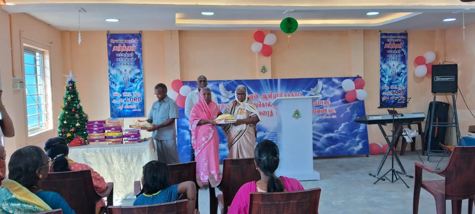 Adult community members at a support activity documented by the organisation