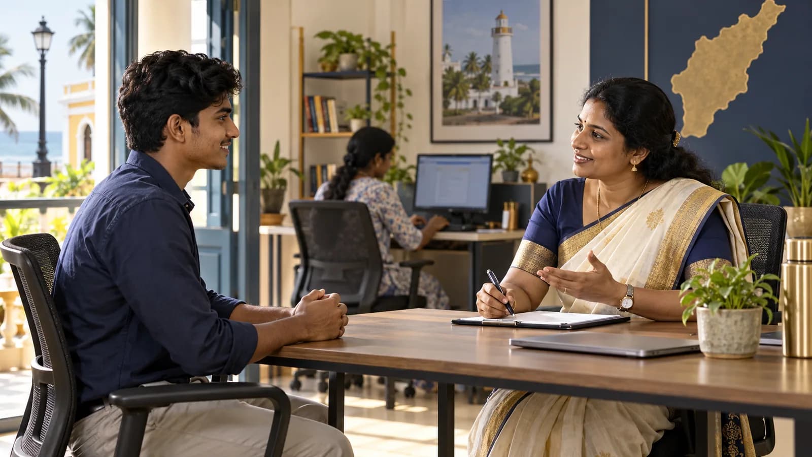 Illustrative employment mentoring session