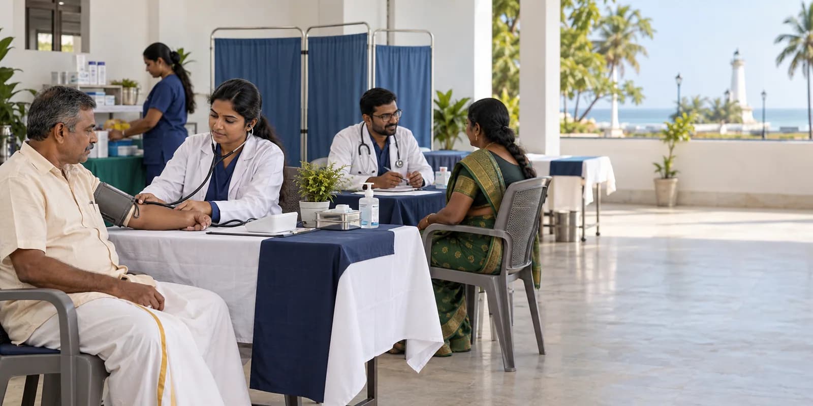 Illustrative clinician explaining a care plan