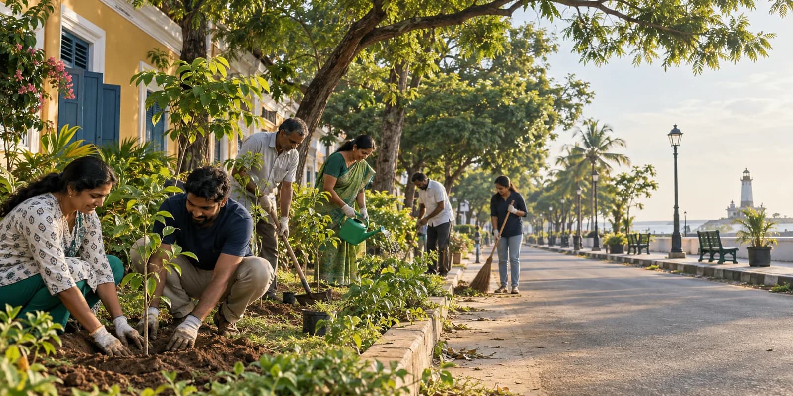 Illustrative community tree planting
